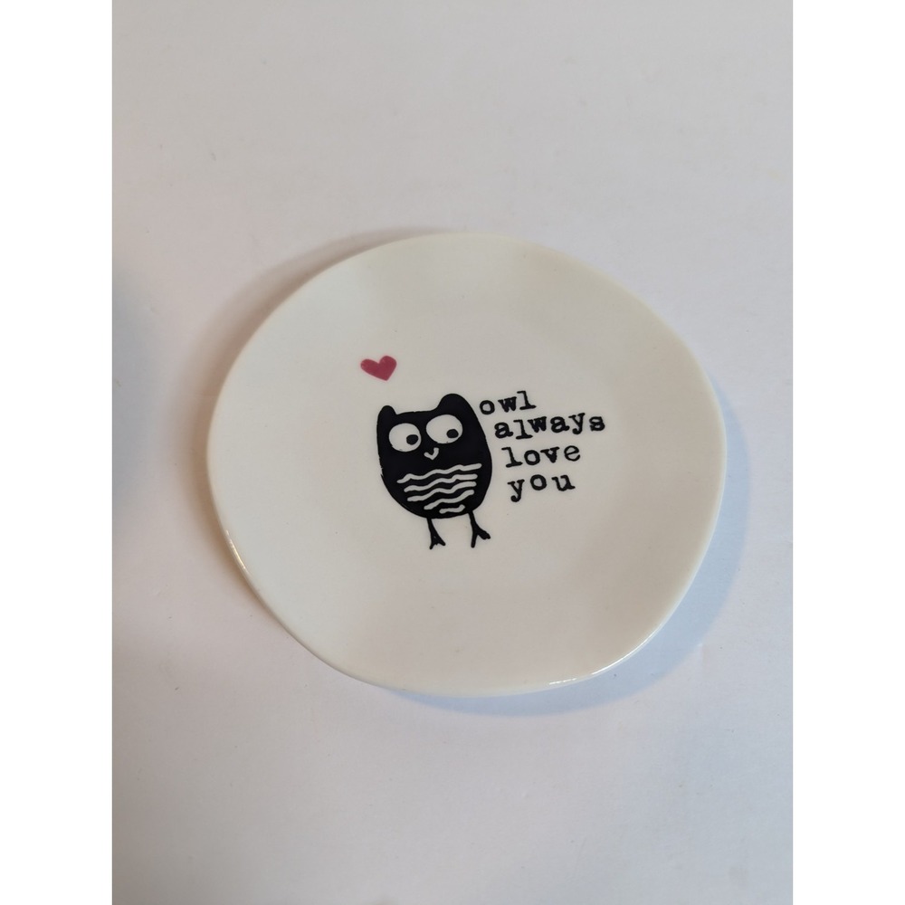 Natural Life Ceramic Dish Owl Always Love You" - Jewelry‎ Rings Change